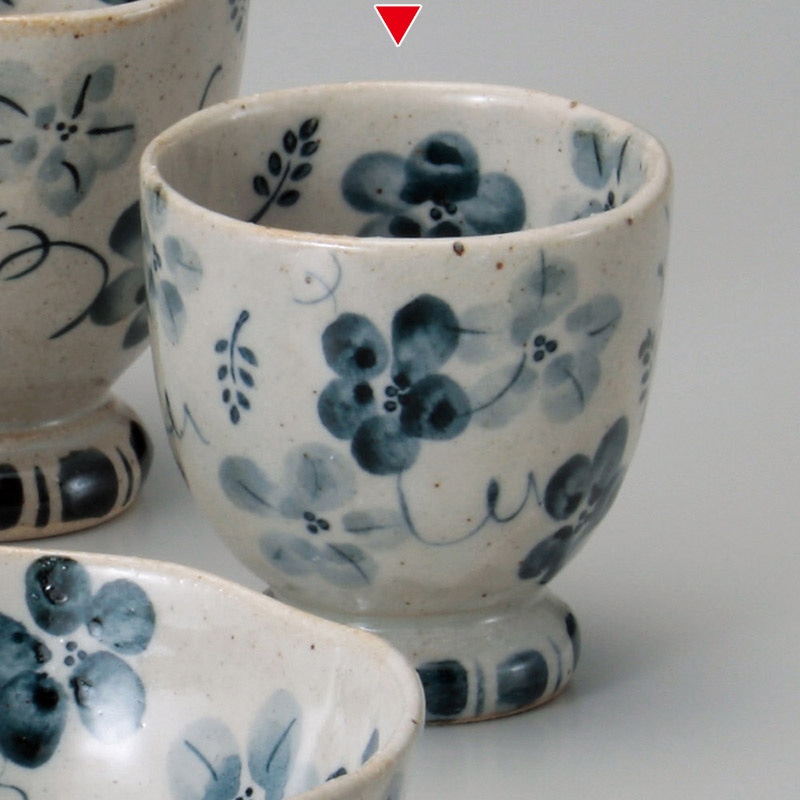 山万 41234-510 藍花湯呑 小 1個（ご注文単位1個）【直送品】