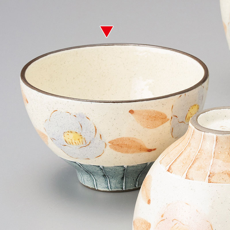 山万 41411-510 椿ストライプ 青飯碗 1個(ご注文単位1個)【直送品】