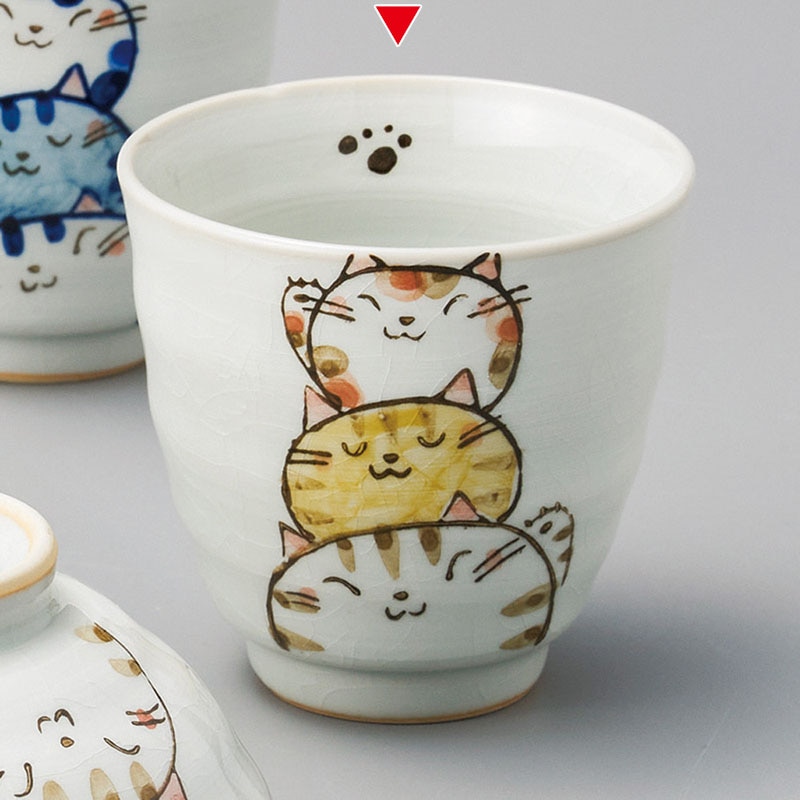 山万 41430-270 猫づくし 茶湯呑 1個(ご注文単位1個)【直送品】