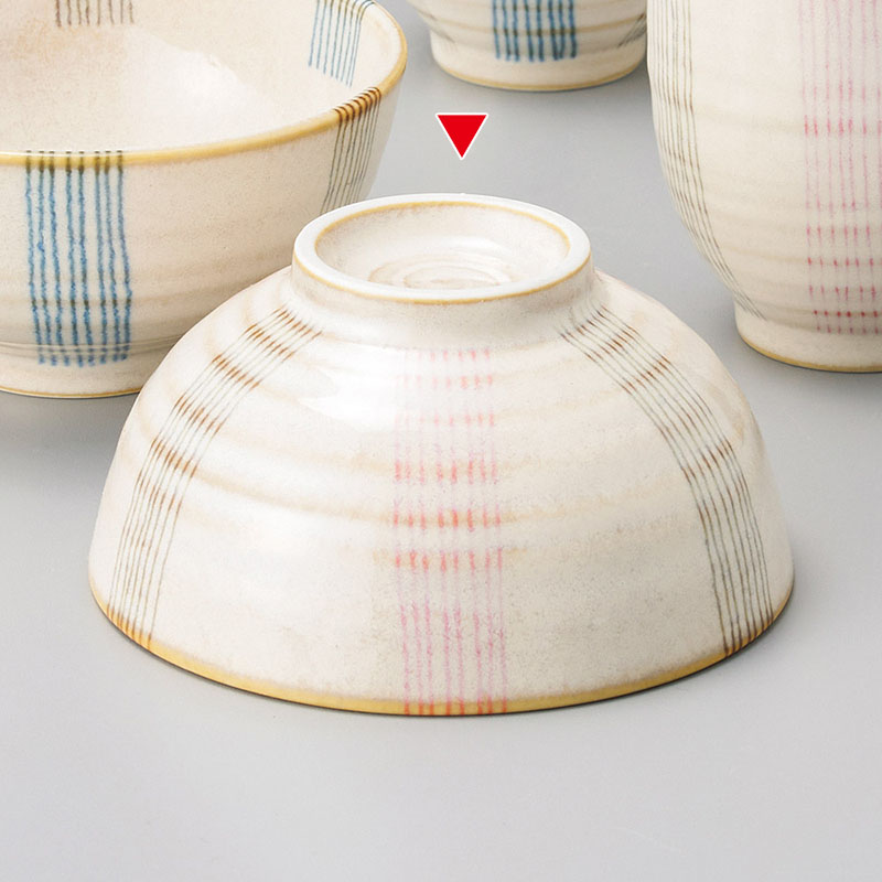 山万 41436-190 うのふ十草(赤)茶碗 1個(ご注文単位1個)【直送品】