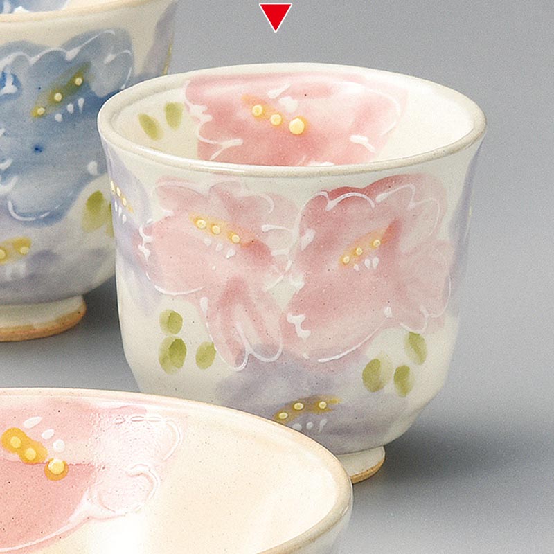 山万 41446-510 粉引花束湯呑 小 1個(ご注文単位1個)【直送品】