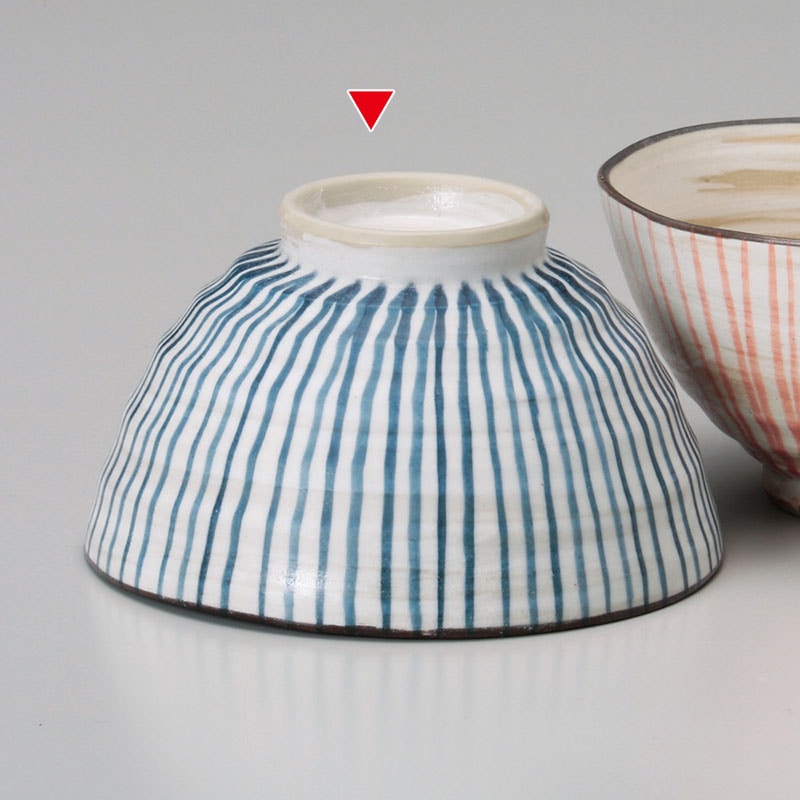 山万 41634-570 青十草飯碗(大) 1個(ご注文単位1個)【直送品】