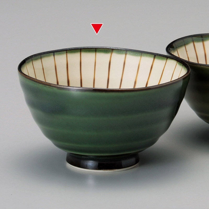 山万 41739-570 織部内筋飯碗(大) 1個(ご注文単位1個)【直送品】