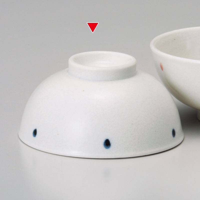 山万 41933-190 ドット 青軽量茶碗 1個(ご注文単位1個)【直送品】