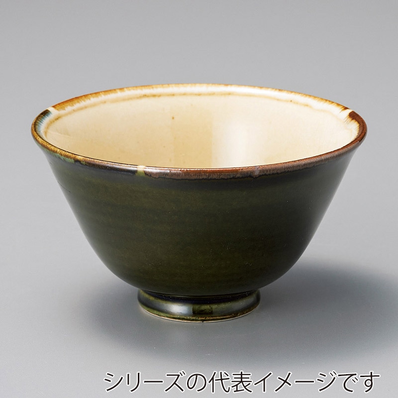 山万 41721-510 なじみ 鉄織部飯碗 大  1個（ご注文単位1個）【直送品】