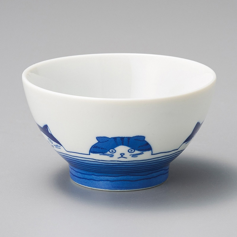 山万 42510-190 シチタ猫茶碗 1個（ご注文単位1個）【直送品】