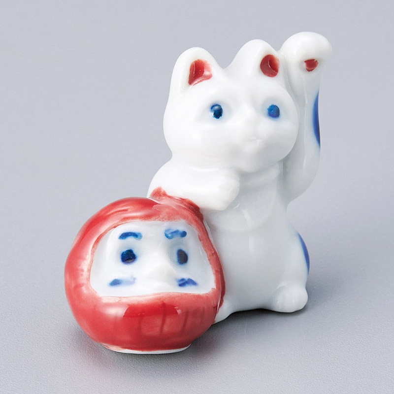 山万 43101-450 箸置招き猫だるま 1個（ご注文単位1個）【直送品】
