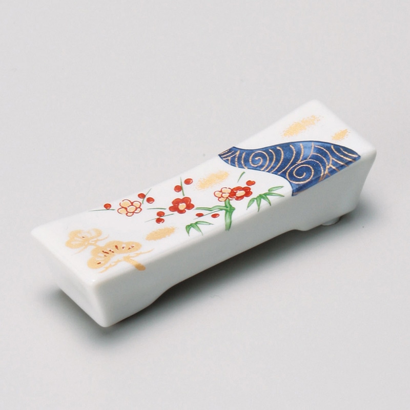 山万 43272-180 松竹梅角型.はし置 1個（ご注文単位1個）【直送品】