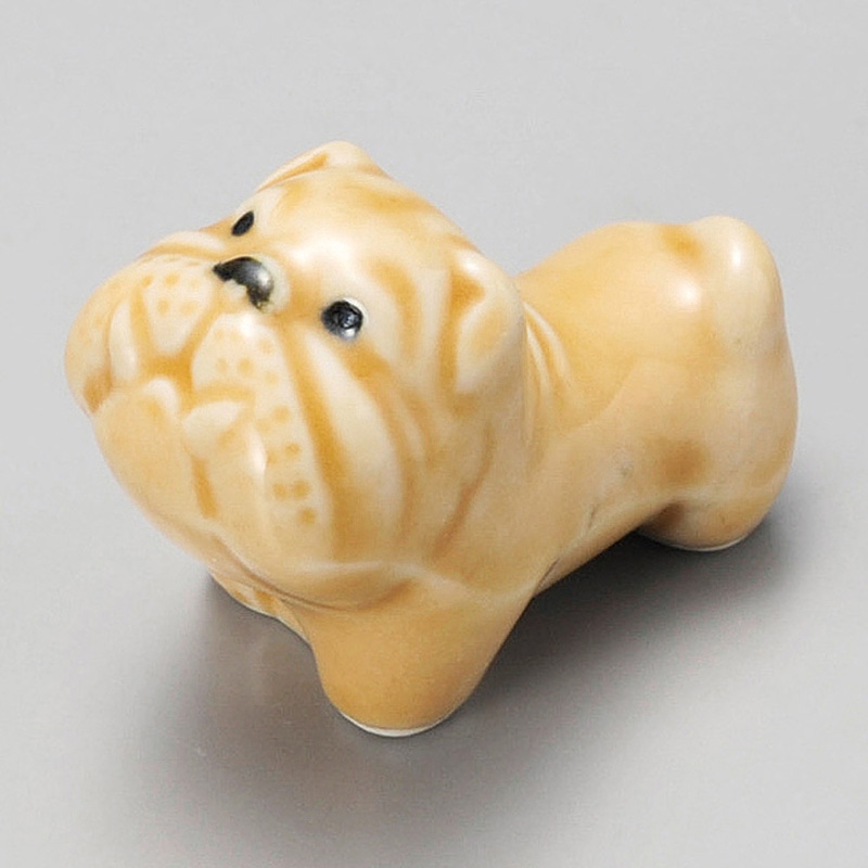 山万 43130-450 茶ブルドッグ箸置 1個（ご注文単位1個）【直送品】