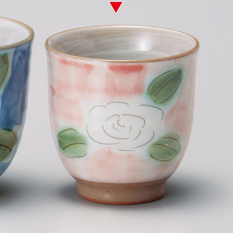 山万 43738-310 ダミピンク椿湯呑(小) 1個（ご注文単位1個）【直送品】