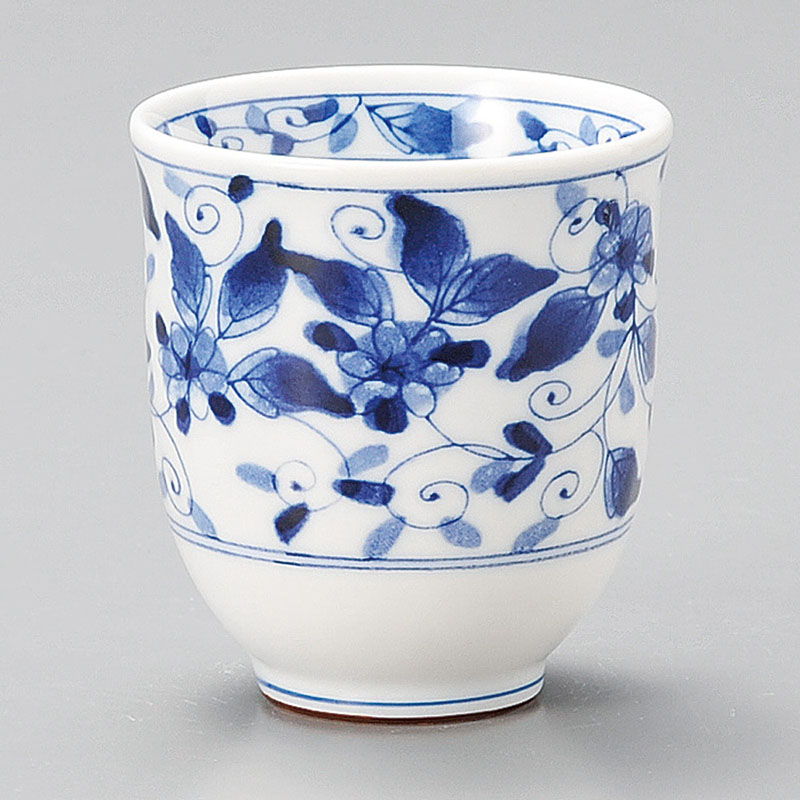 山万 43935-190 染付彩華湯呑 1個(ご注文単位1個)【直送品】