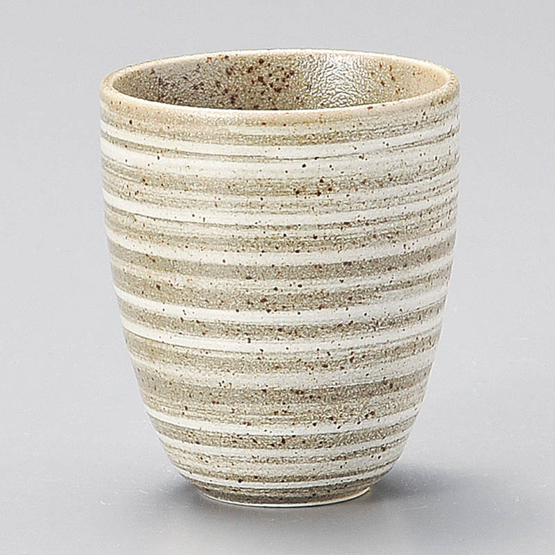 山万 43917-020 わら土リップル湯呑 1個(ご注文単位1個)【直送品】