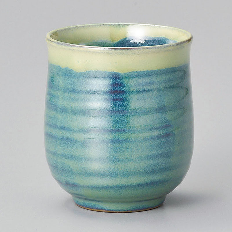 山万 44008-450 青均窯白流湯呑 1個(ご注文単位1個)【直送品】