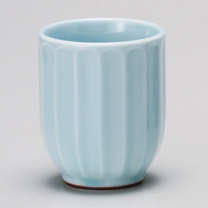 山万 43936-310 青磁彫長湯呑 1個(ご注文単位1個)【直送品】