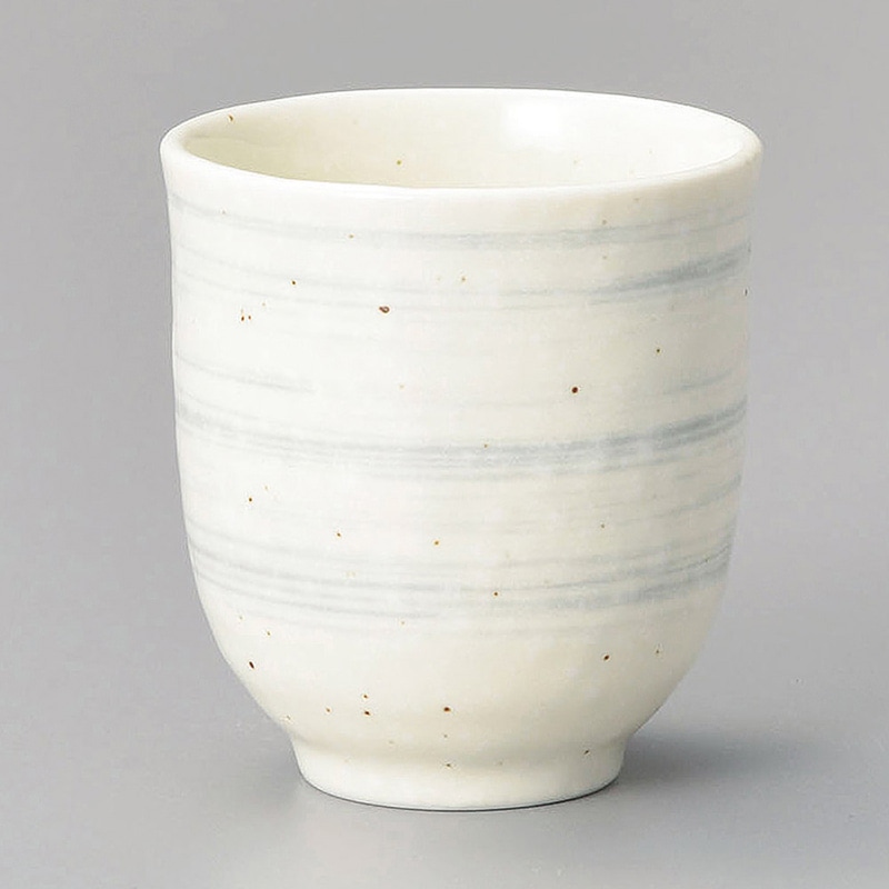 山万 44039-190 うず粉引グレー湯呑 1個(ご注文単位1個)【直送品】