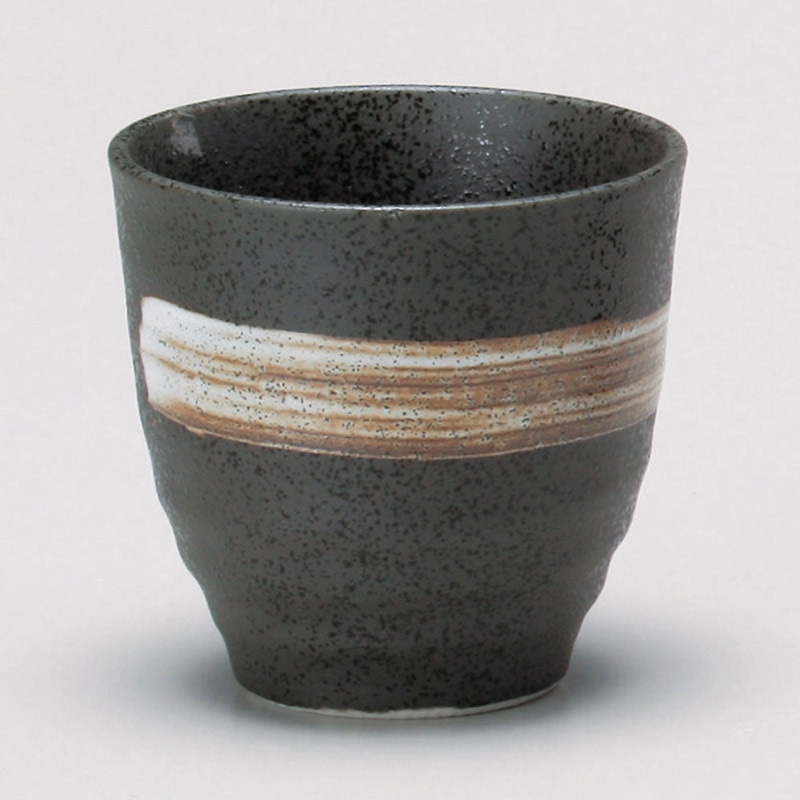山万 44106-310 白ハケ天目平成湯呑 1個(ご注文単位1個)【直送品】