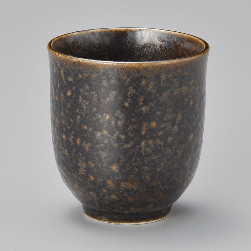 山万 44040-190 黒イラボ湯呑 1個(ご注文単位1個)【直送品】