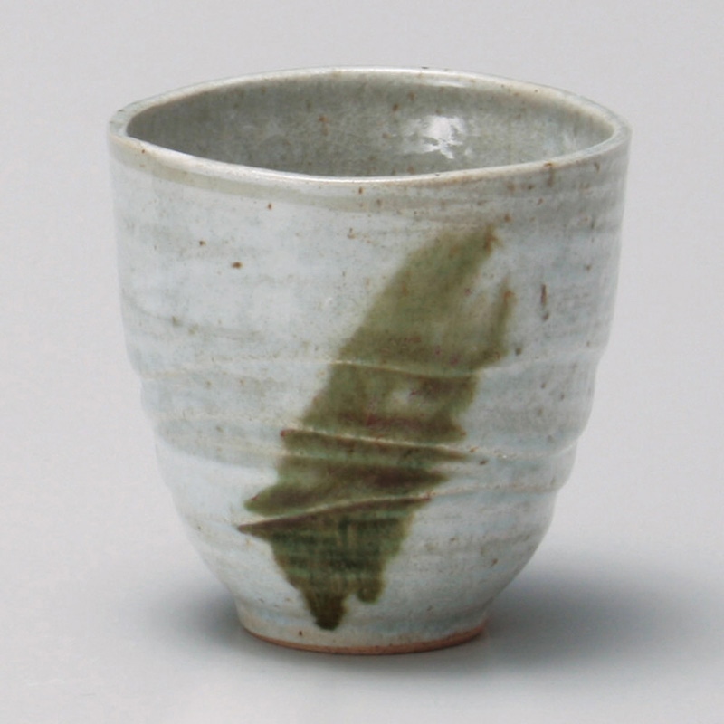 山万 44117-020 さざ波湯呑白 1個(ご注文単位1個)【直送品】