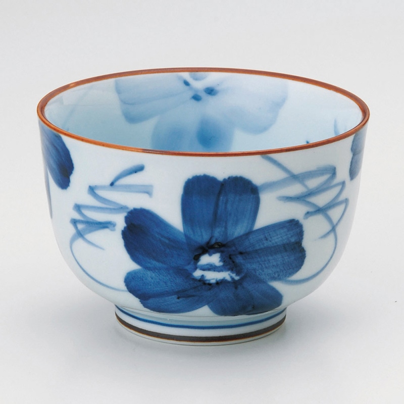 山万 44330-730 染花紋反仙茶(有田焼) 1個(ご注文単位1個)【直送品】