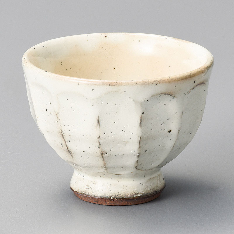 山万 44504-330 粉引面取り高台煎茶 1個(ご注文単位1個)【直送品】