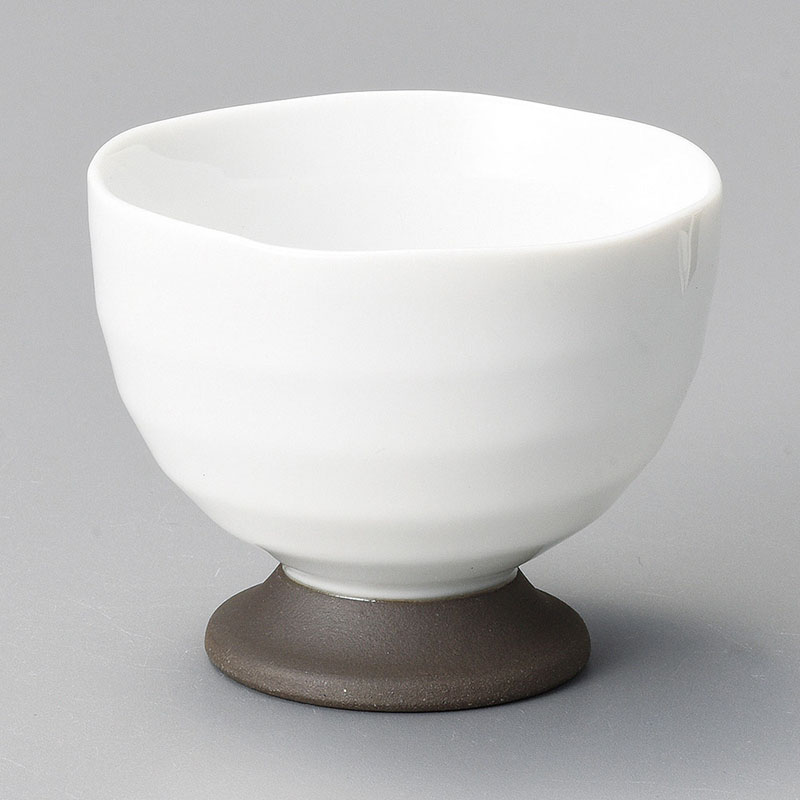 山万 44716-130 白磁高台煎茶 1個(ご注文単位1個)【直送品】