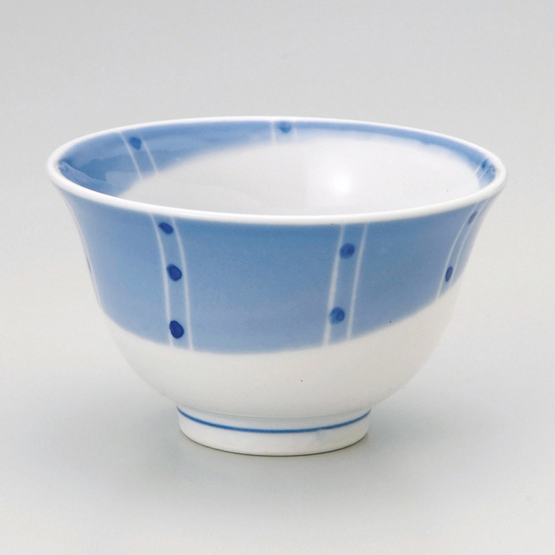 山万 44806-550 ブルー内外水玉反煎茶 1個(ご注文単位1個)【直送品】
