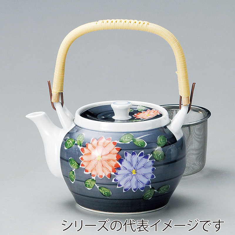 山万 45013-730 一珍菊絵U付6号土瓶(有田焼) 1個（ご注文単位1個）【直送品】