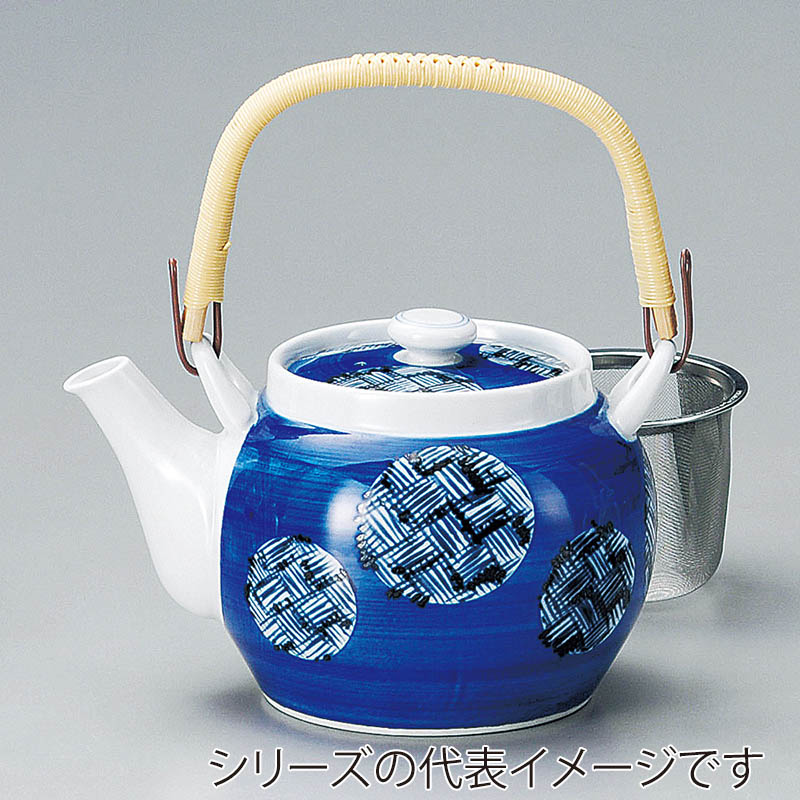 山万 45025-730 丸紋カゴメU付8号土瓶(有田焼 1個（ご注文単位1個）【直送品】