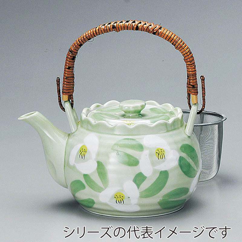 山万 45033-730 緑山茶花六兵ェ10号土瓶 有田 1個(ご注文単位1個)【直送品】