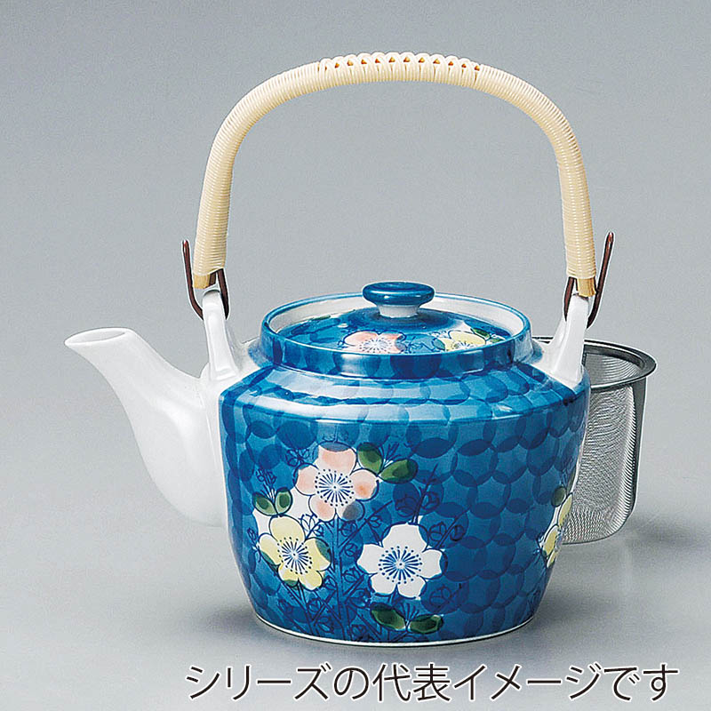 山万 45060-730 枝梅U付6号土瓶(有田焼) 1個(ご注文単位1個)【直送品】