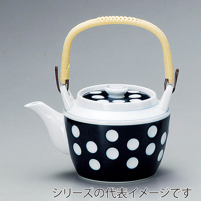 山万 45062-730 水玉8号土瓶(有田焼) 1個(ご注文単位1個)【直送品】