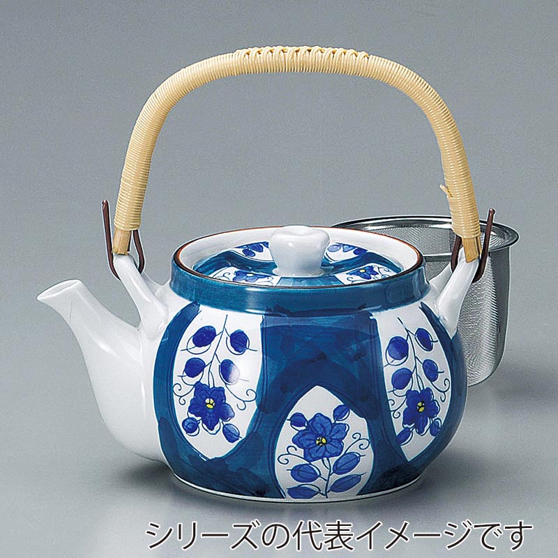 山万 45126-730 木甲割花U付8号土瓶(有田焼) 1個(ご注文単位1個)【直送品】