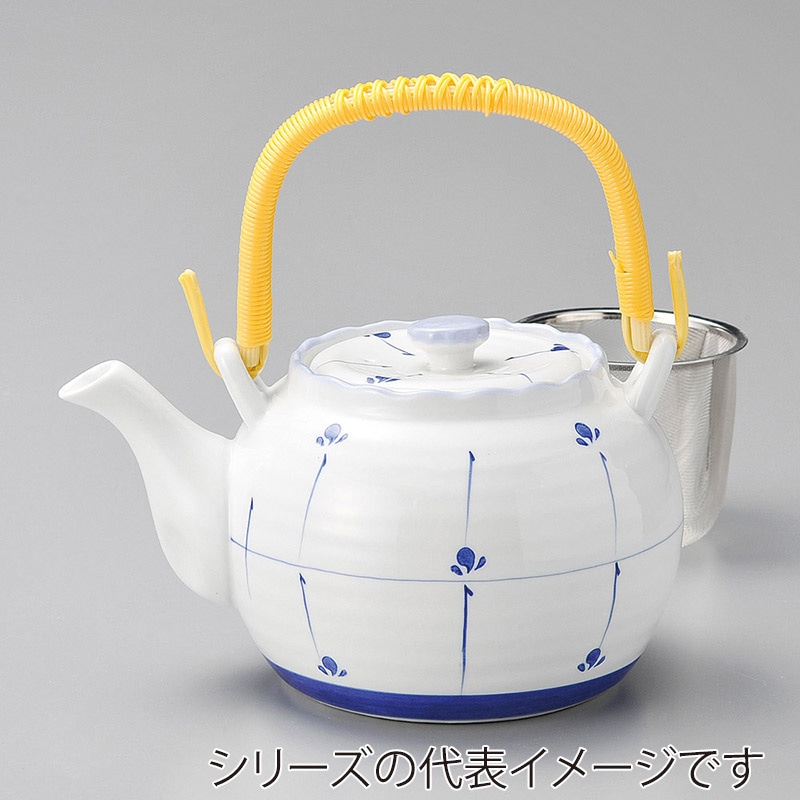 山万 45212-180 めばえ4号土瓶(アミ付) 1個(ご注文単位1個)【直送品】