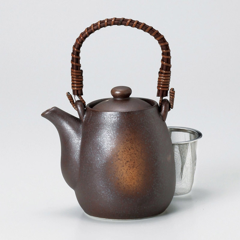 山万 45308-450 サビ茶土瓶(アミ付) 1個(ご注文単位1個)【直送品】