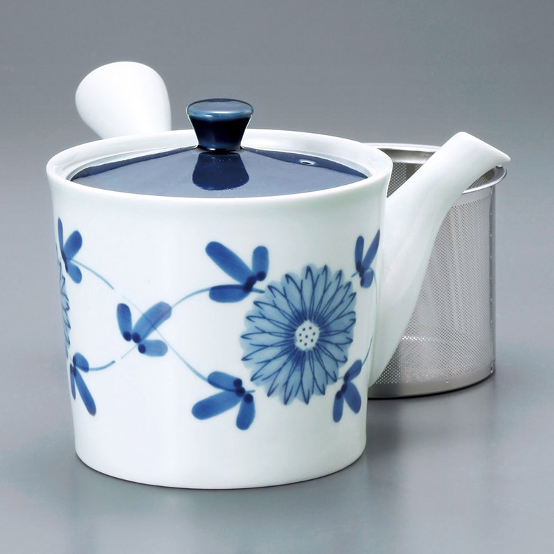 山万 45409-730 藍花SS中急須(有田焼) 1個(ご注文単位1個)【直送品】