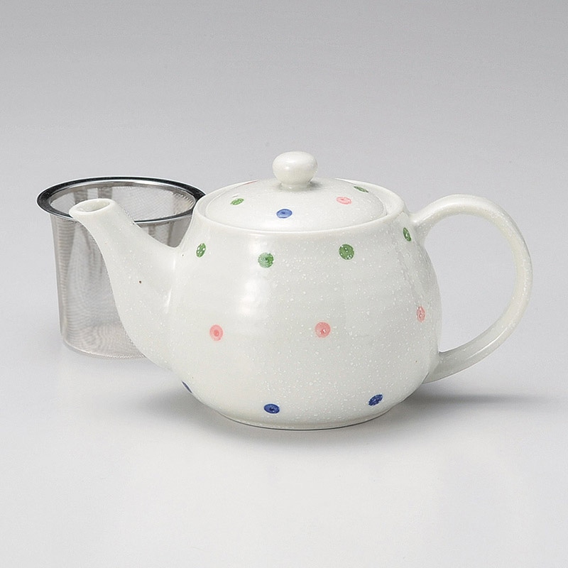 山万 46124-180 水玉淡雪軽量ポット(アミ付) 1個（ご注文単位1個）【直送品】