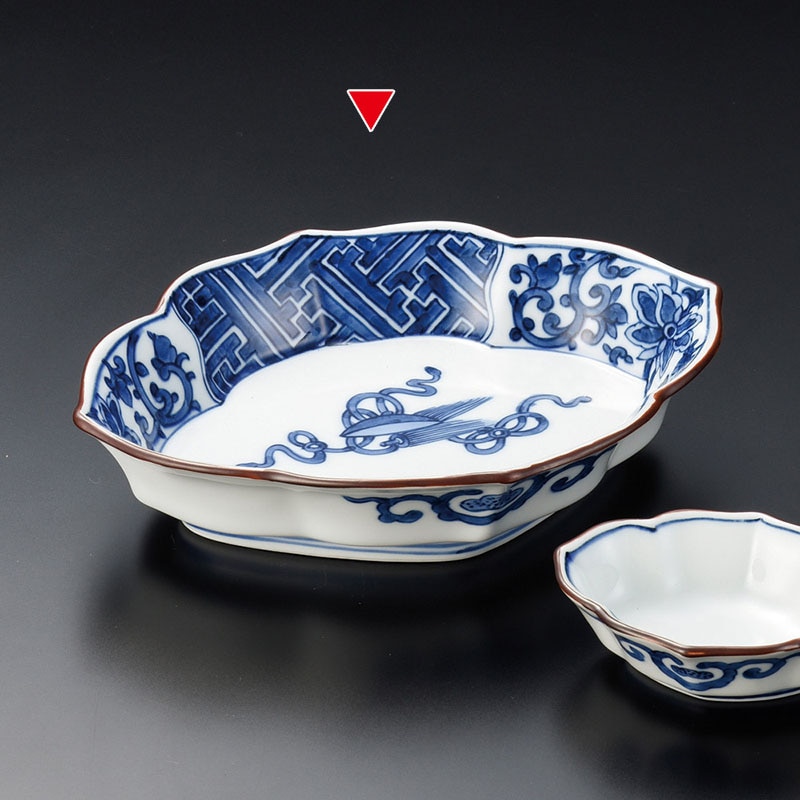 山万 46201-710 めでた図花菱向付(有田焼) 1個(ご注文単位1個)【直送品】