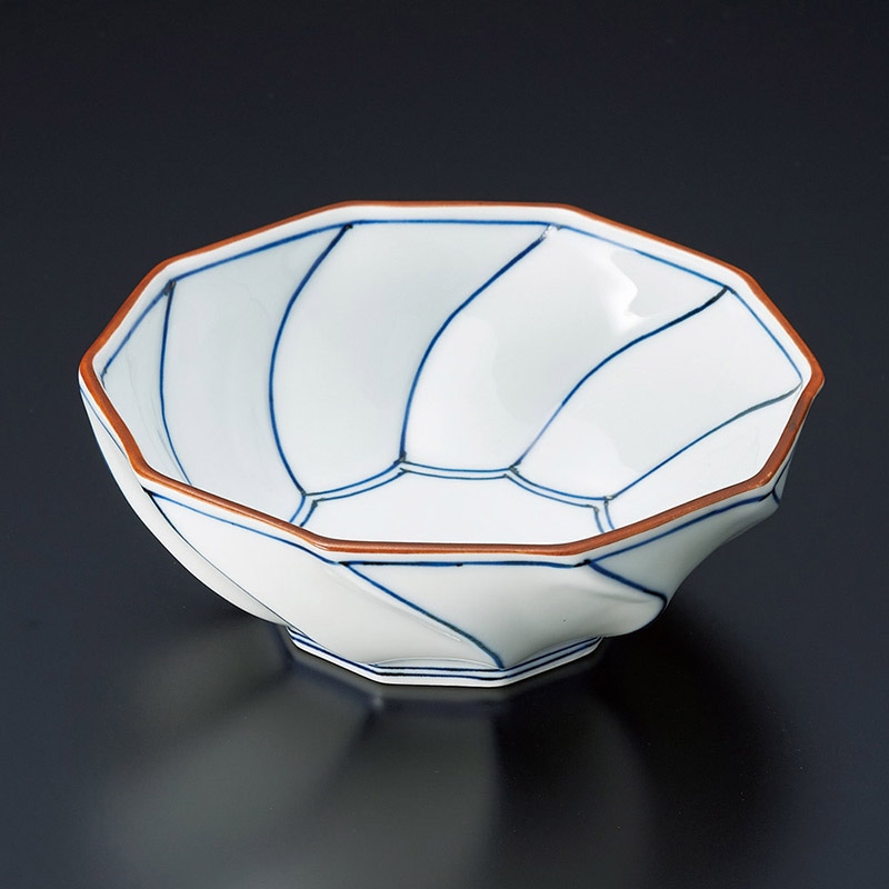 山万 46523-710 ネジリ線ネジリ小鉢(有田焼) 1個（ご注文単位1個）【直送品】