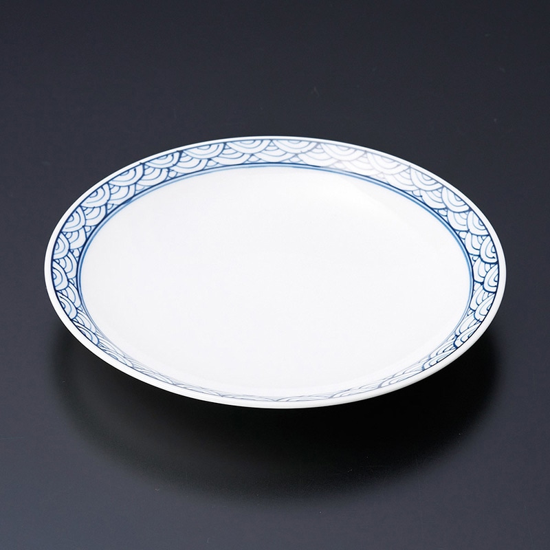 山万 46726-710 渕青海波5寸皿(有田焼) 1個（ご注文単位1個）【直送品】