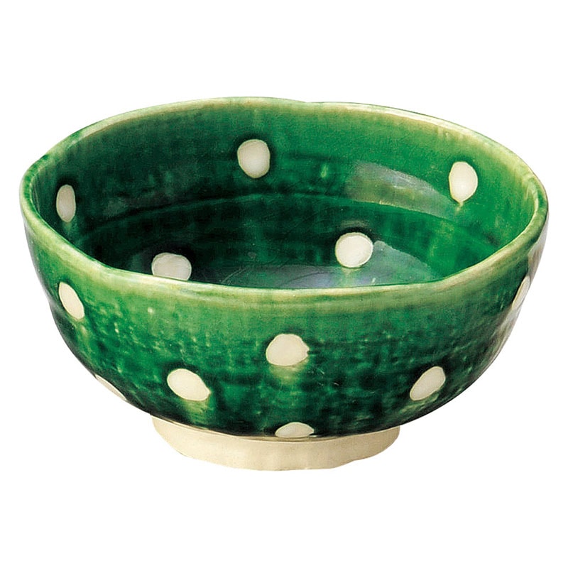 山万 47154-570 ドット 織部丸鉢(中) 1個（ご注文単位1個）【直送品】
