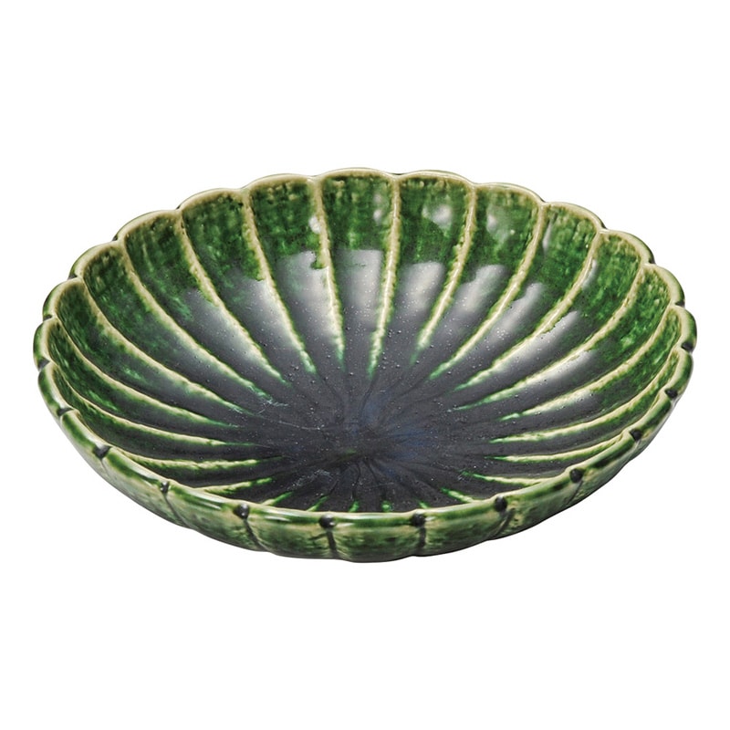 山万 47631-570 織部菊花 7.0盛鉢 1個（ご注文単位1個）【直送品】