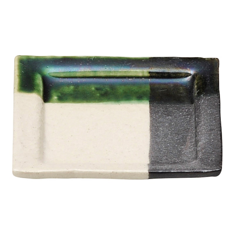 山万 49602-570 もんどりあん 角小皿織部 1個(ご注文単位1個)【直送品】