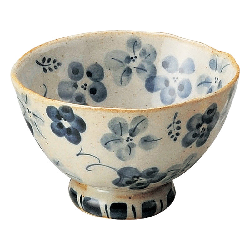 山万 47207-570 藍の花 かるかる飯碗大(青) 1個（ご注文単位1個）【直送品】