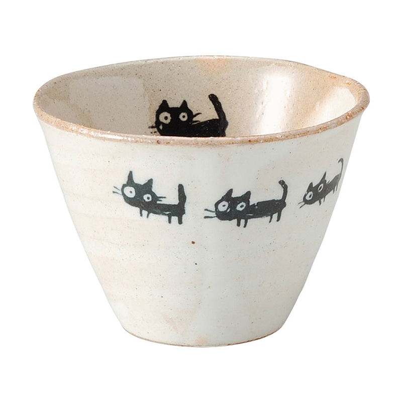 山万 51055-570 黒ねこ プチカップ 1個（ご注文単位1個）【直送品】