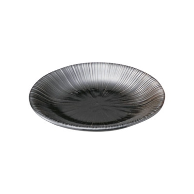山万 49158-400 千段 黒天目4.5皿 1個（ご注文単位1個）【直送品】