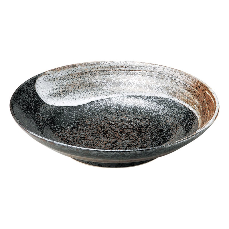 山万 49208-170 荒刷毛 7.5ミツワ麺皿 1個（ご注文単位1個）【直送品】