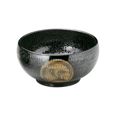 山万 50164-130 引出黒丸紋 釜上6.0丼 1個（ご注文単位1個）【直送品】