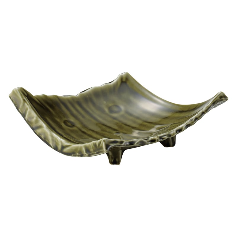 山万 49701-250 織部 瓦型刺身鉢 1個（ご注文単位1個）【直送品】