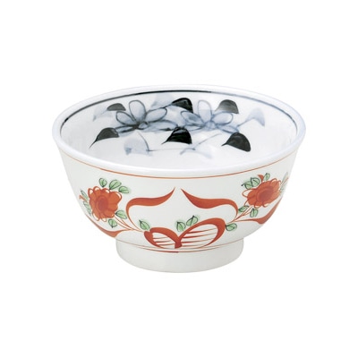 山万 50338-170 赤絵花 反型5.5種丼 1個(ご注文単位1個)【直送品】