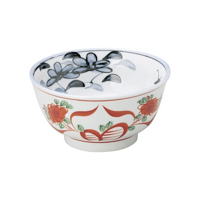 山万 50339-170 赤絵花 反型5.0種丼 1個(ご注文単位1個)【直送品】